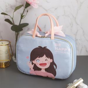 China Zipper Closure Cartoon Polyester Travel Toiletry Organizer factory