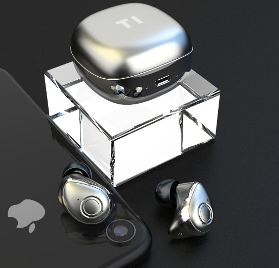 China V5.0 Bluetooth Cordless Bluetooth Earbuds Noise Cancelling 23*17*21mm Size factory