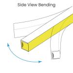 Natural White Neon Flex 4000K DC 48V 16x16mm Flat Shape Vertical Bending IP65