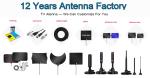 Adhersive Mount 4g Ku Band and C Smart Digital HD Indoor Amplifier TV Antenna in