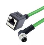 8 pin connector wire X d code Female M12 to Male RJ45 cable 4 pin 8 pin