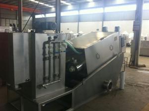 China Stainless Steel Multi Disc Fully Automatic Filter Press For Waste Water Plant 2000 - 10000 Mg/L factory