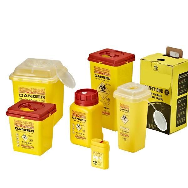Hospital Biohazard 5L Medical Disposal Kraft Paper Board Sharps Container Safety
