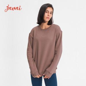 China 60% Cotton 40% Polyester Women Workout Hoodies Lightweight Crew Neck Sweatshirt factory