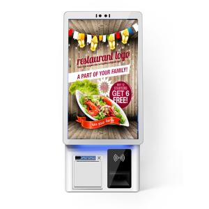 Crtly 21.5Inch Self Service Ordering Kiosk for Fast Food Restaurant Accepts