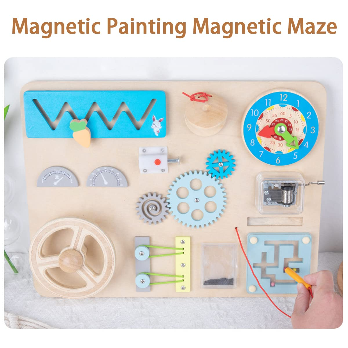 Multi-function Music Steering Wheel Busy Board for Playing and Hand-on Ability Training