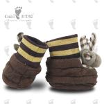 ODM OEM Custom Cartoon Winter Infant Shoes Animal Deer Baby Comfortable Knitted