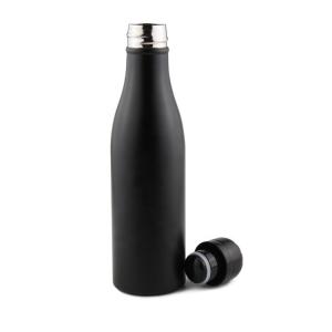 China Black Slim Insulated Water Bottle Straight Cup Shape factory