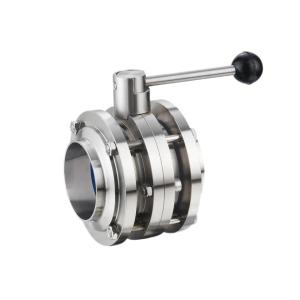 China 1/8&quot;--4&quot; WZ Food Grade Stainless Steel 304 316L Sanitary Three PCS Manual Butterfly Valve Equal factory