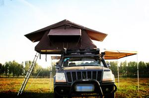 China Double Layer Truck Top Camper Tent , Fold Out Roof Top Tent 4x4 Car Parts factory