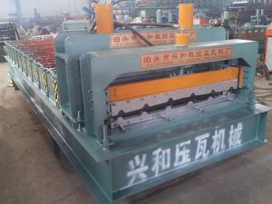 China Color Steel Sheet Classic Design Glazed Roof Panel Roll Forming Machine factory