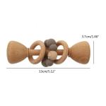 Rabbit 5.12in Beech Wood Teether Natural Wooden Bunny Teether
