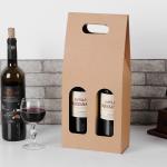 Luxury Kraft Paper Wine Packaging Box brown Color environmental Durable Paper