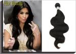 Black Body Wave Virgin Remy Human Hair Extensions Peruvian Hair For Women