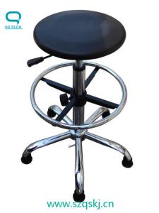 China PU Leather CleanRoom ESD Chair With Plastic Armrest factory