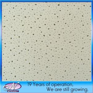 China Hotel Perforated Mineral Fiber Wool Drop Ceiling Tile Boards for Acoustic Soundproofing factory