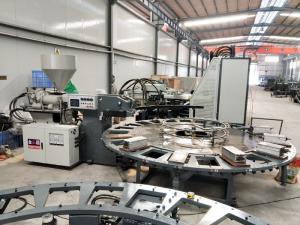 China Rotary Plastic Moulding Footwear Making Machine , Shoe Sole Moulding Machine factory
