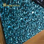 Decorative Water Ripple Stainless Steel Sheet 1000mm X 2000mm With 7c PVC Film