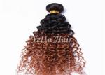 Highlighted Deep Curly Remy Ombre Hair Extensions For Black Women