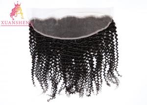 China Ear To Ear 13x4 Lace Frontal Lace Human Hair , Brazilian Deep Curly Virgin Hair factory