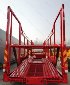 China Van-type Customization Semi Trailer for Car Transport Hydraulic Double Deck 6-8 Units factory