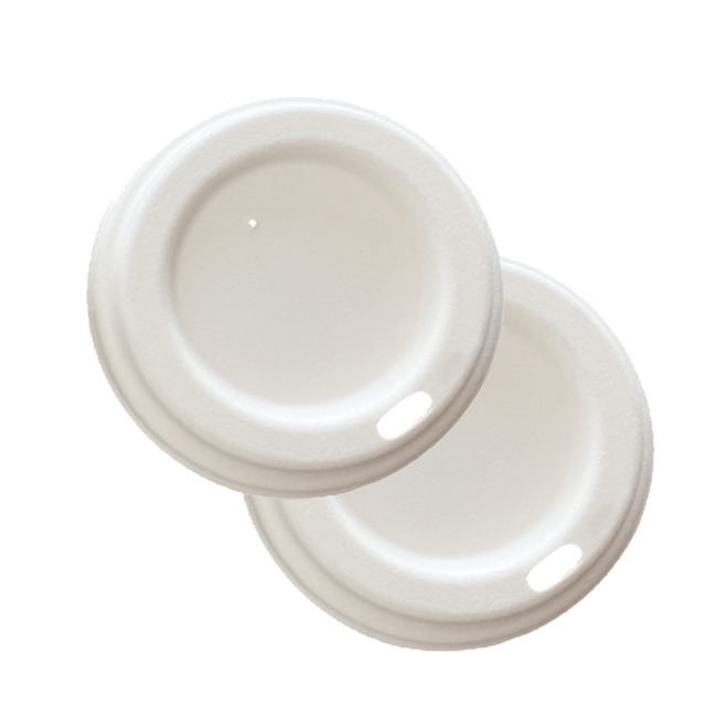 Compostable Bagasse Disposable Coffee Cup Lids 90mm