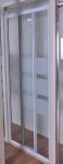 Custom Glass Shower Door , 3Pcs Shower Sliding Glass Doors With White Painted