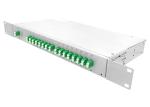 1U Rack Mount 1 × 32 SM Fiber Optic PLC Splitter 19 Inches LC / APC Connector