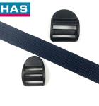 20mm / 25mm Black Plastic Ladder Lock Buckle Strap Adjuster For Webbing Gear
