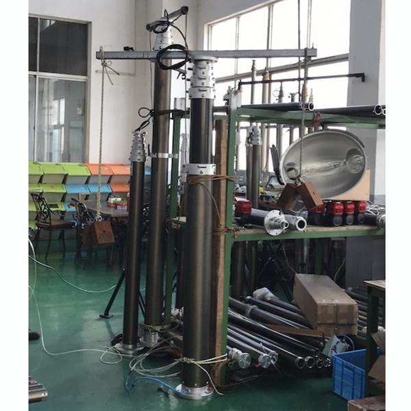 6m telescopic mast for mobile security vehicle/ video tower trailer/solar CCTV