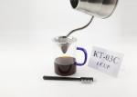Stainless Steel Washable Drip Coffee Filter , Pour Over Coffee Filter Cone