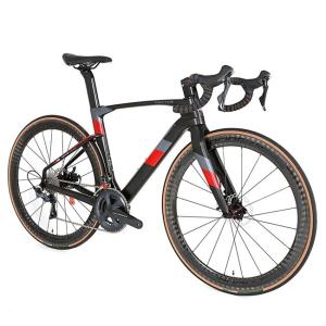 China CYCLONEpro Carbon Fiber Road Bike Disc Brake Full Inner Cable SHIMANO UT/R8000 Carbon Wheel factory