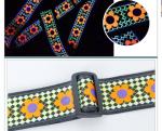 5Cm Width Leather Head Polyester Custom Printed Guitar Straps Accessories For