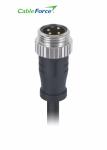 Mini Change Male 4 Pin Connector Molded With 2M PVC 16AWG UnShielded Cable