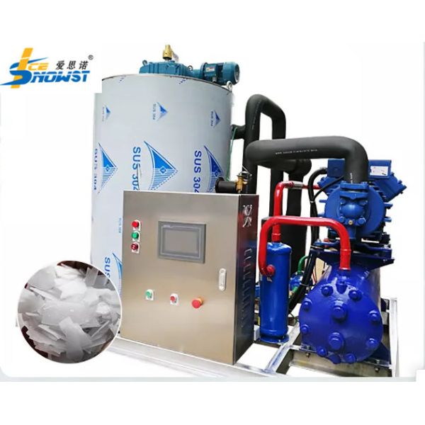 China CE 5 Ton Seawater Commercial Flake Ice Maker Machine For Ice Making factory