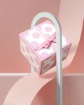 Embossing Deluxe Square Gift Box With Candy Cover And Flowers Printing