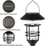 Solar Lantern Outdoor Lights, Hanging Wireless Waterproof Lantern Lights with