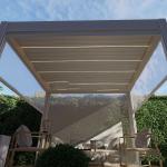 Intelligent outdoor aluminum alloy electric louver gazebo courtyard garden