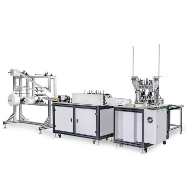 Non Woven Earloop Mask Producing Machine 220V 120-150 PCS / Qualification Rate