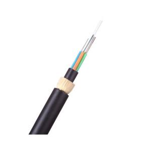 China Uni-Tube Black Double Sheath Self-Supporting 96 Core ADSS Cable Ofc Cable Flat Structure factory