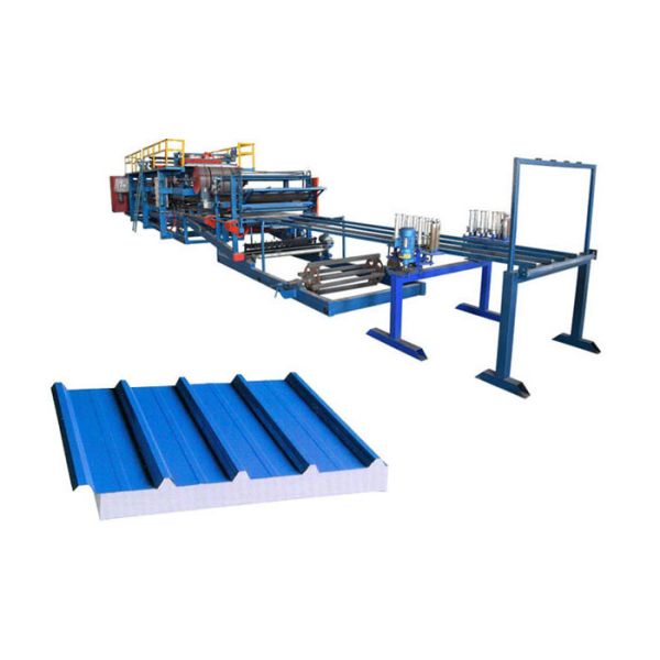 China Trapezoidal Roof Tile Sandwich Panel Forming Machine Sheet Thickness 0.4-0.7mm factory