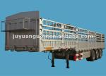 3 Axle 60 Ton Truck Open Cargo Flatbed Stake Fence Semi Trailer with JOST 2"