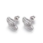 2.06 Grams 925 Silver CZ Earrings S925 Oval Cubic Zirconia Earrings