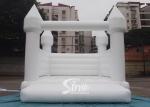 Outdoor 5x4m adults wedding white bouncy castle for wedding parties or events