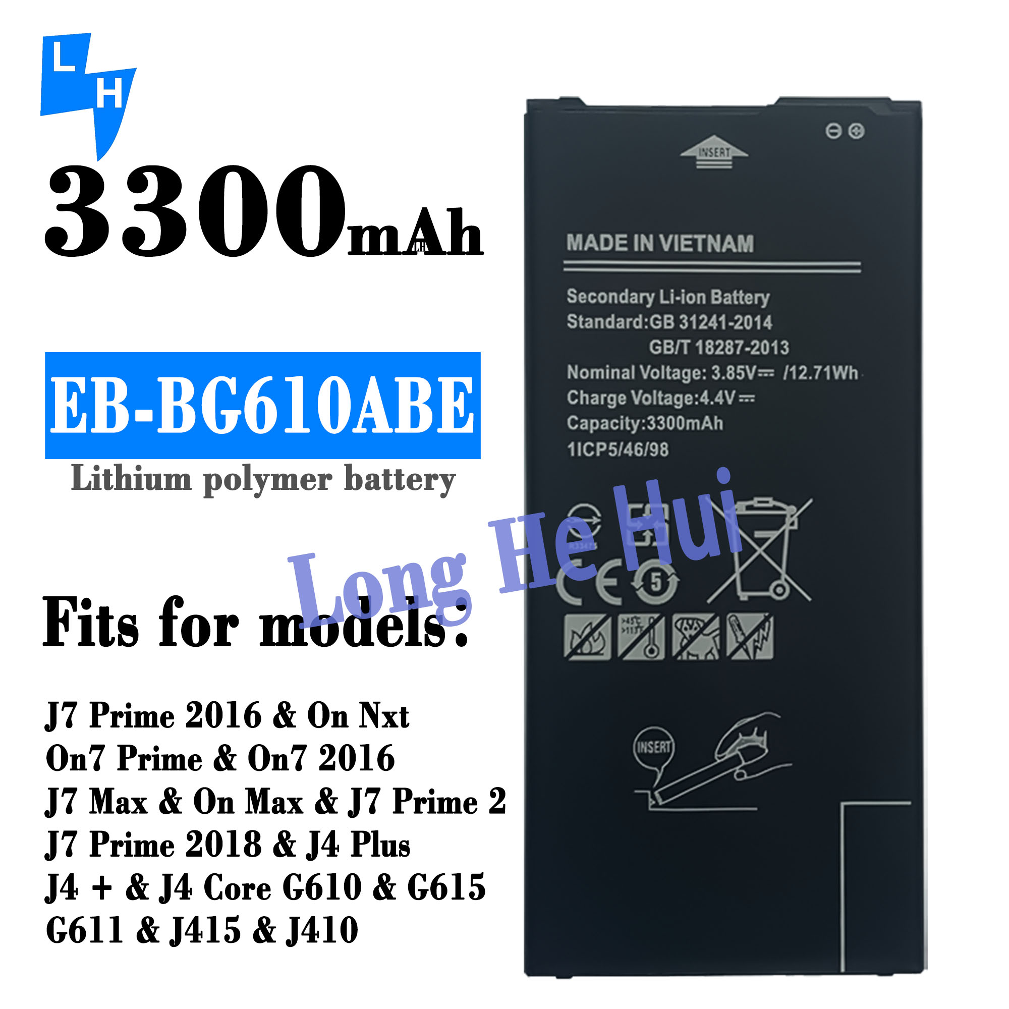 Mobile Phone Battery EB-BG610ABE for Samsung 6 J4 2018 J7 PRIME J7 MAX J6 2018 J4 Core from Stock