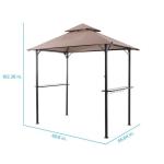 Outdoor Patio Grill Gazebo Tent AJUNION 5x8 Double Tiered BBQ Canopy with Steel