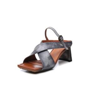 China S257 New fashion temperament women's heel shoes wild pointed sexy cool breathable mid-heel women's shoes factory