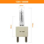 120V 1000W Quartz Bulbs Infrared Heating Halogen Stage And Studio Lamp G38
