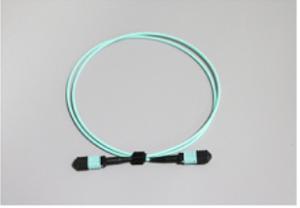 China OM3 / OM4 Male Type MTP / MPO Fiber Optic Patch Cord With 3.0mm Fiber Cable factory