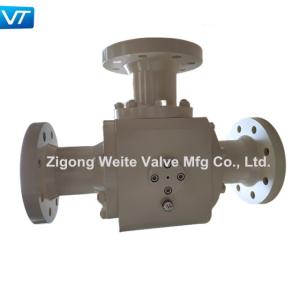 China API 608 Standard 3 Way Ball Valve 4 Inch API 598 ASME B16.10 Flange factory